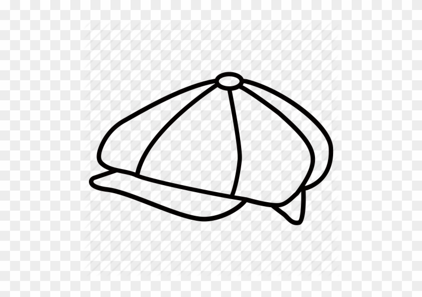 Baker Boy Hat Outline #1747037