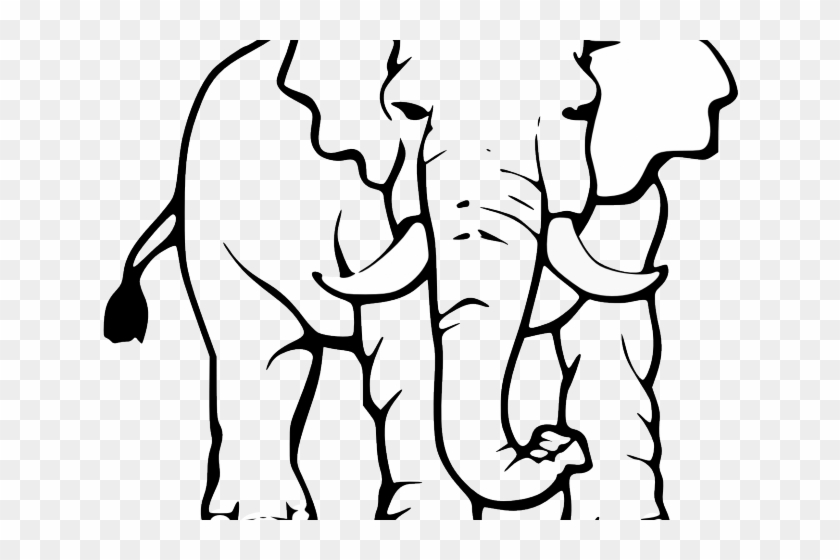 Elephant Clipart Ant - Elephant Black And White Drawing #1747163