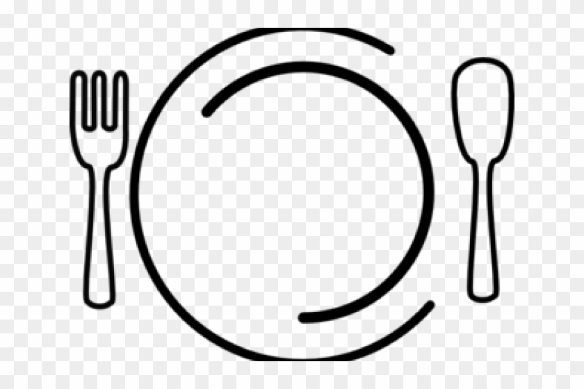 Cutlery Clipart Cutlery Crockery - Line Art #1747189