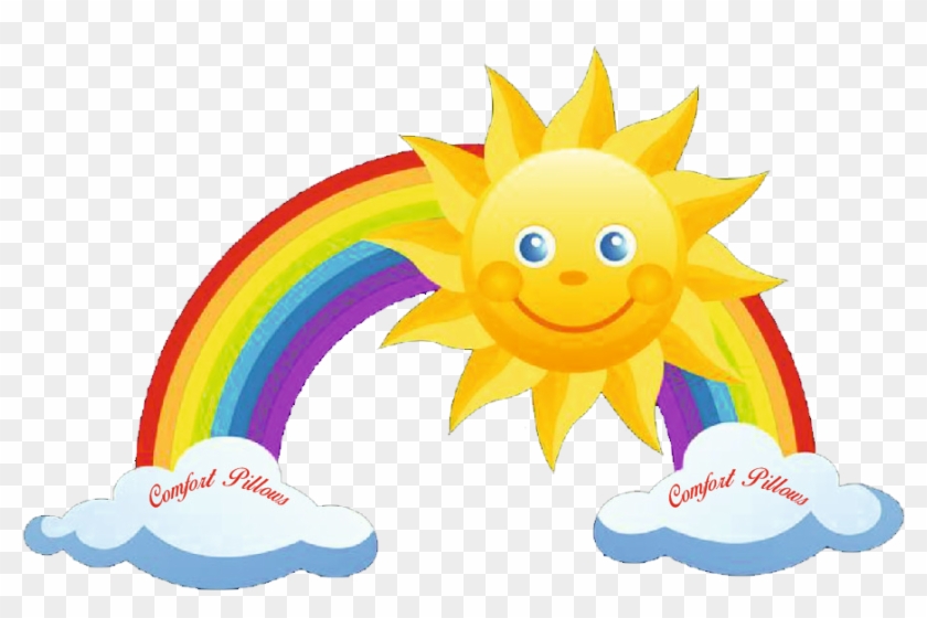 Fort Clipart Pillow - Sun And Rainbow Clipart #1747199