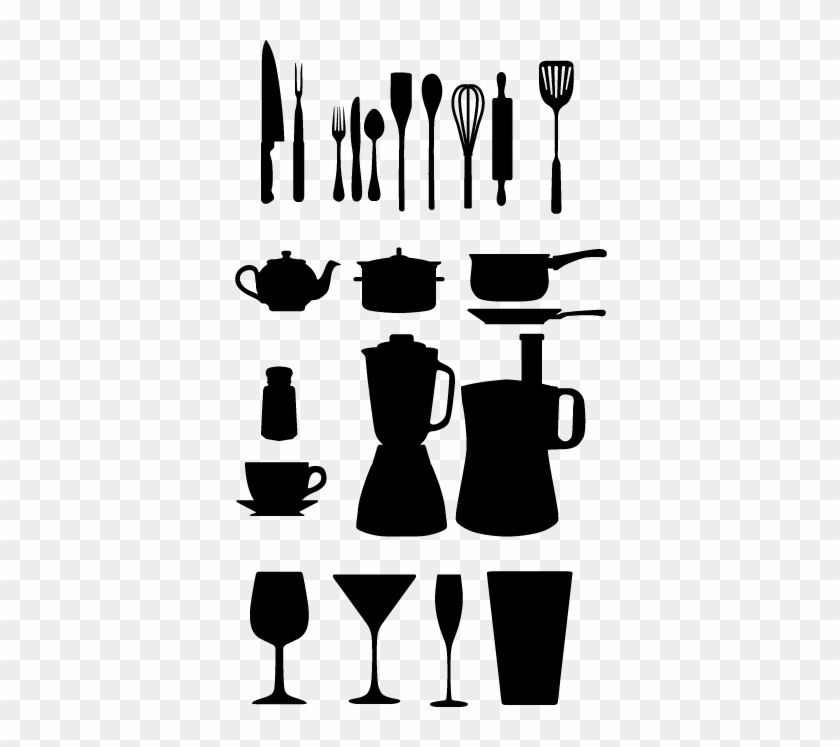 Kitchen Utensils Silhouette Vector Free Chef Chef Yhome - Kitchen Vector #1747215