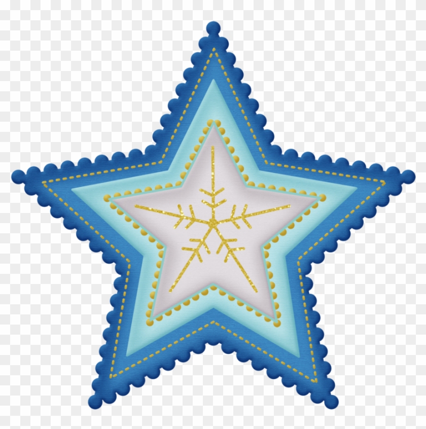 Jss Heavenly Star Flake Blue Light ~ - Star Scrap Xmas Png #1747272