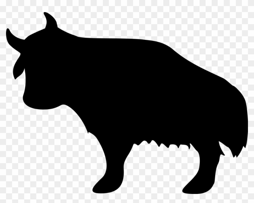 Yak Silhouette At Getdrawings - Silhouette Bison #1747317