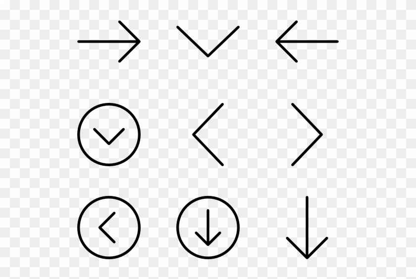 Directional Arrows Vector - Arrow Icon Psd #1747672