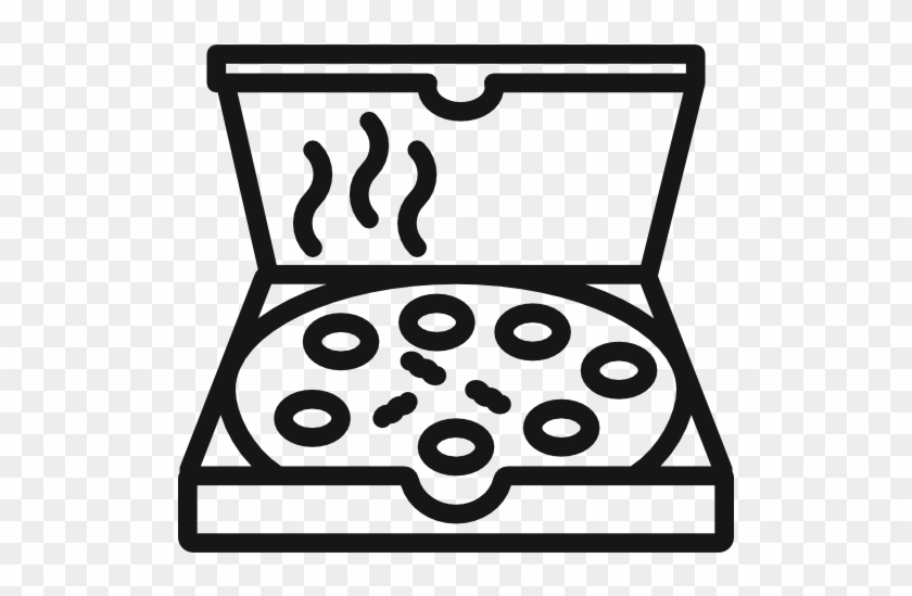 0 - Pizza Box Clip Art Black And White #1747673