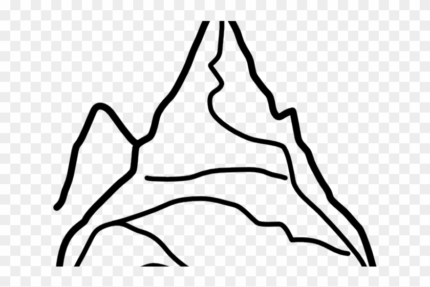 Mountains Clipart Easy - Easy Drawings Of Mount Everest #1747941