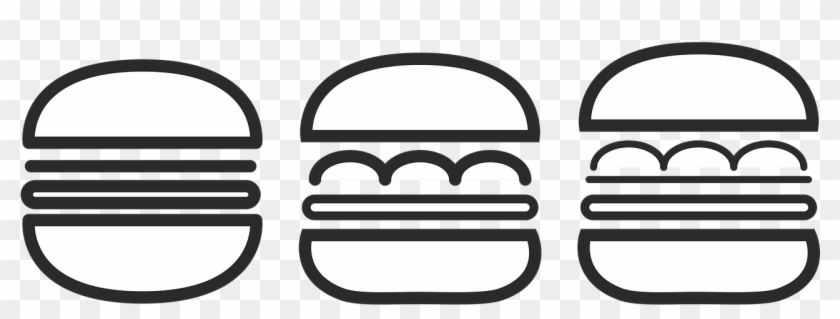 Burger Restaurant Piktogram Fast Png Image - Burger Clipart Black And White #1748066