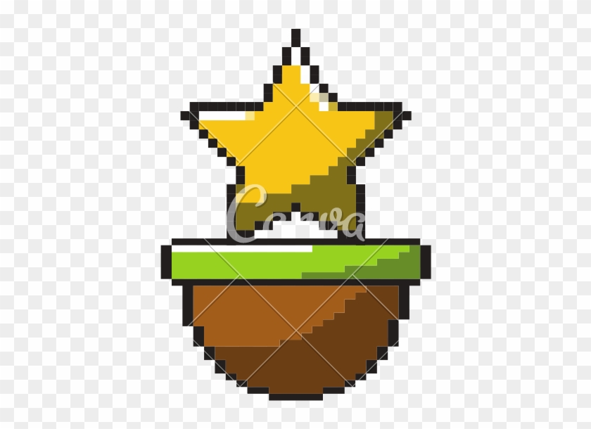 Video Game Star To Platform Console - Rainbow Mario Star Pixel #1748087