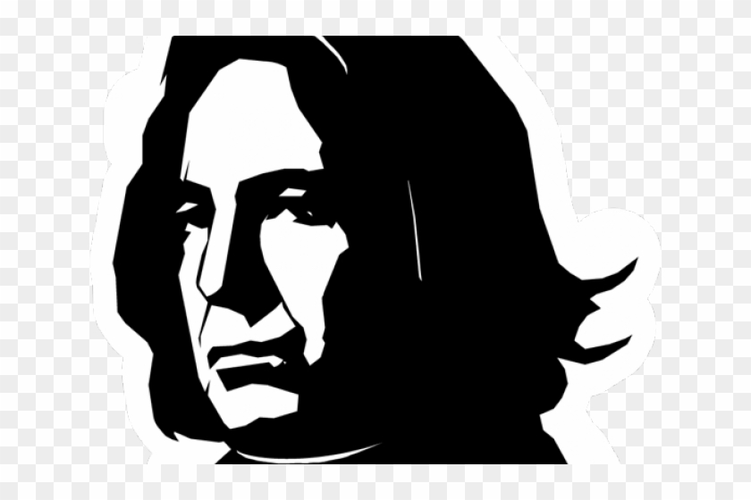 Severus Snape Clipart Black And White - Harry Potter Silhouette #1748165
