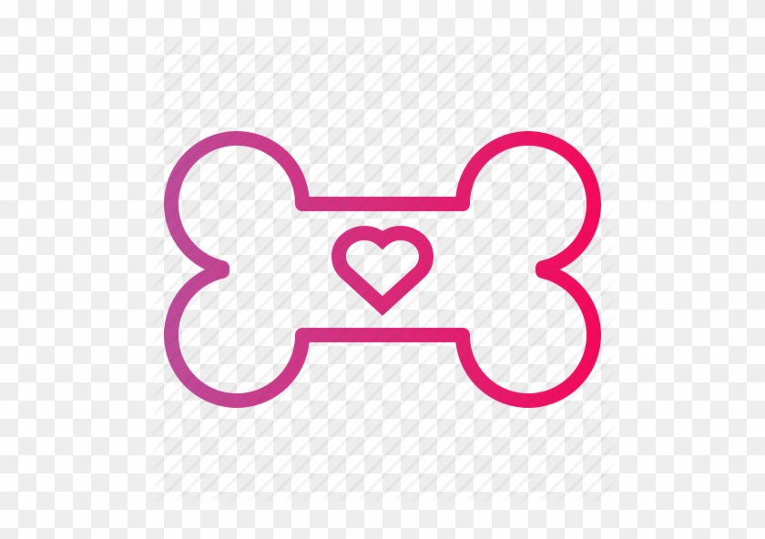 Long Clipart Puppy Bone - Heart Bone #1748262