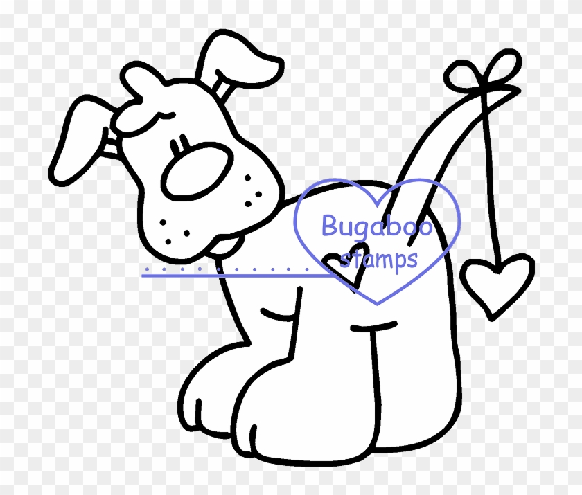 Puppy Drawing Love - Line Art #1748267