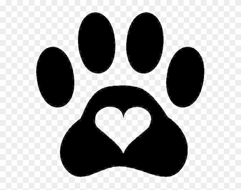 Paw Print With Heart Inside #1748286