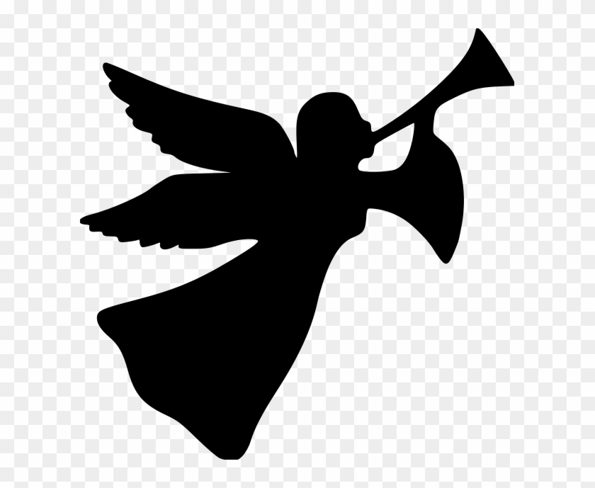 Christmas-angel File Size - Angel With Trumpet Clipart #1748483