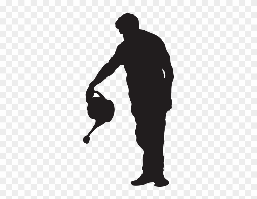 Gardener Silhouette Png Bird Food Paull S Of Martock - Person Watering Plants Silhouette Png #1748485