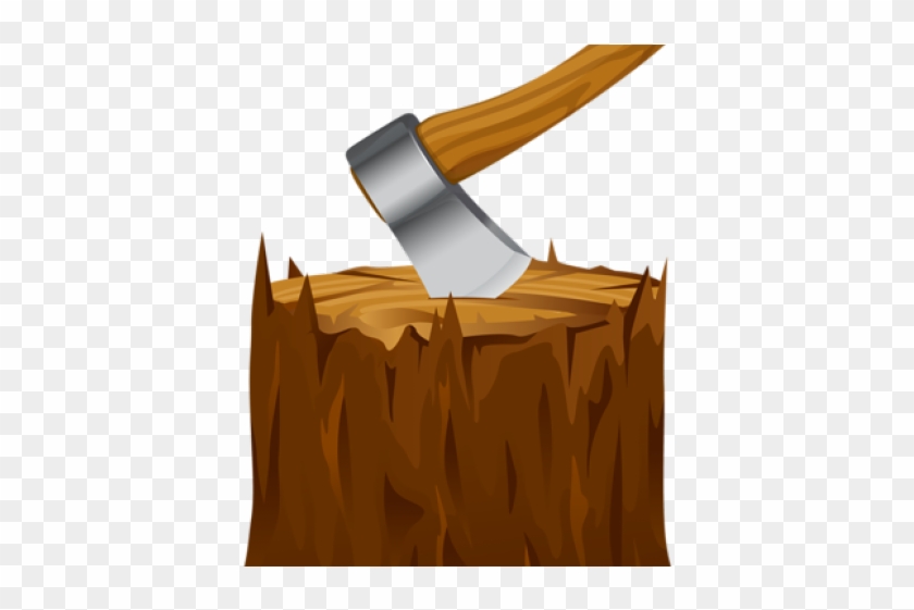 Axe Clipart Wooden Log - Clipart Axe #1748590