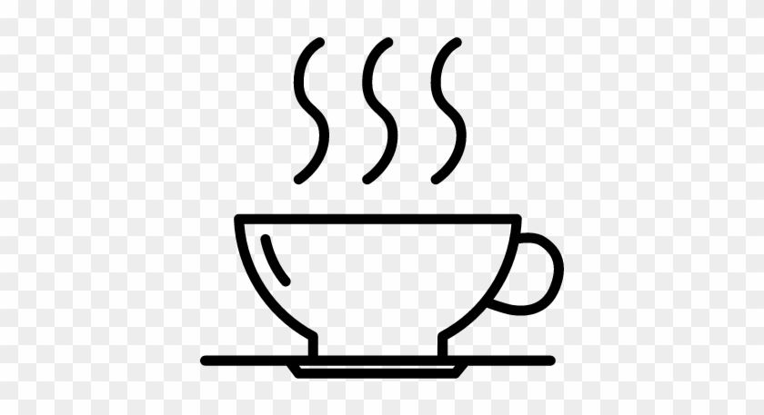 Hot Coffee Cup And Plate Vector Caffeine Clipart Black And White Free Transparent Png Clipart Images Download