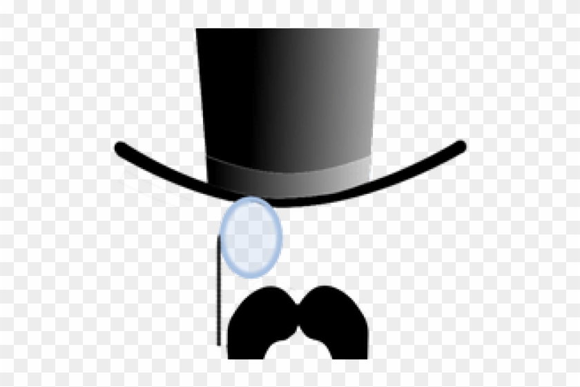 Top Hat Clipart Mustache Style - Transparent Top Hat Clipart #1748797