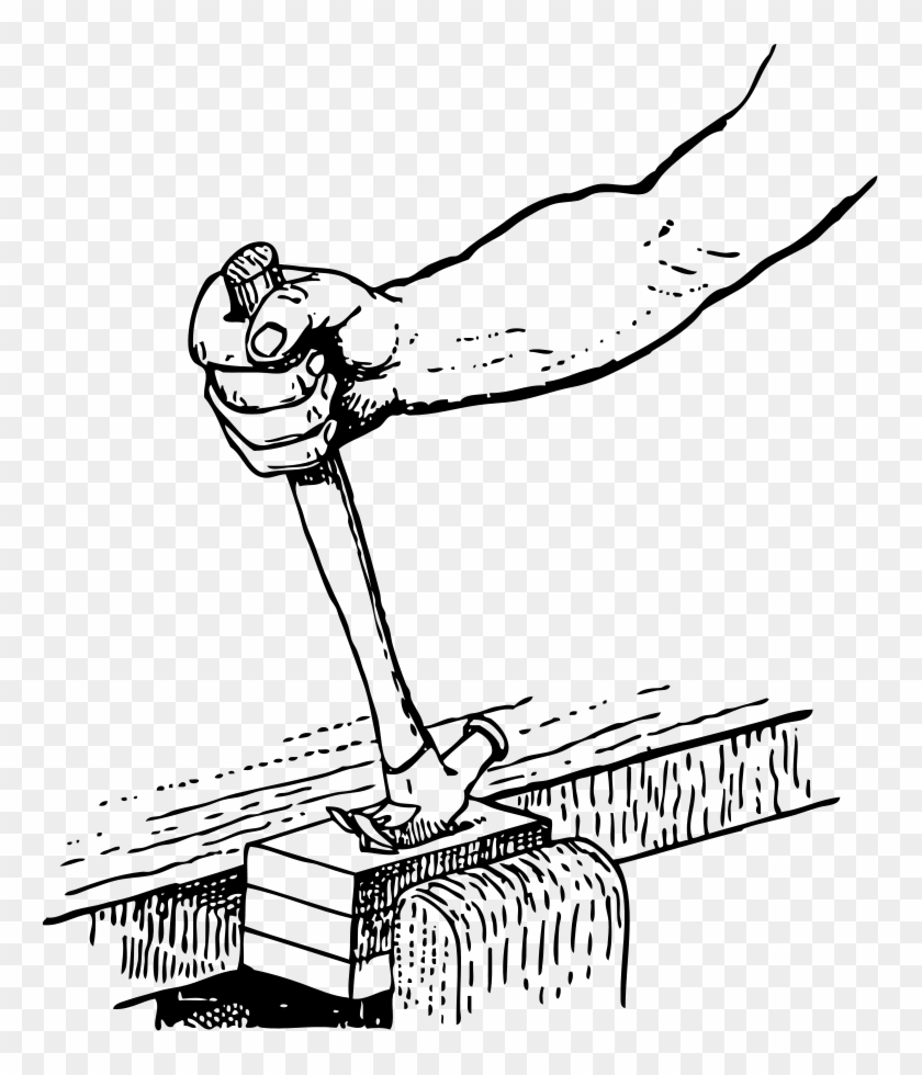 How To Set Use Withdrawing A Nail Svg Vector - خلع مسمار من الخشب #1748935
