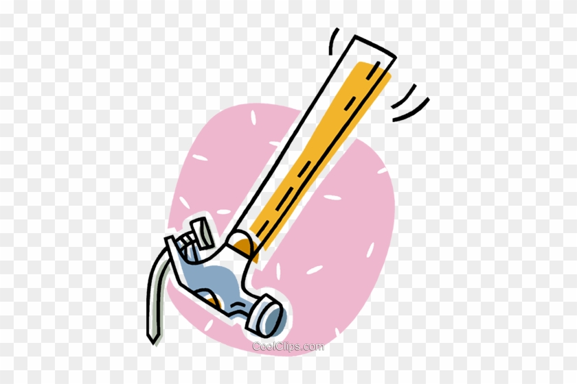 Hammer And Nails Royalty Free Vector Clip Art Illustration - Hammer Pulling Nail Clipart #1748943