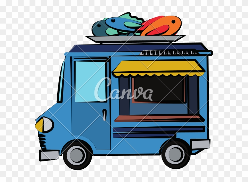 Food Truck Icon Image Vector - Illustration #1749024