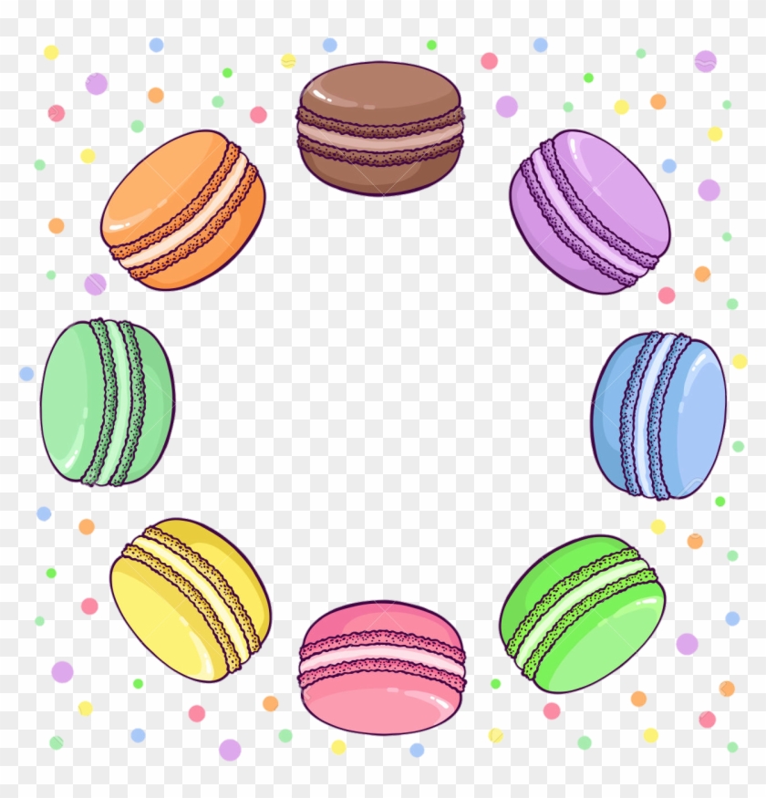 Macaroon Cute Colorful Handpainted Watercolor Rainbow - Macaron #1749057