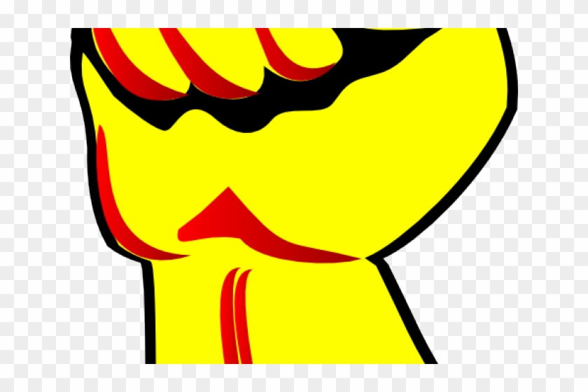 Fist Clipart Yellow - Pink Raised Fist #1749194