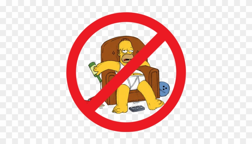 Prohibido Padres Vagos - Sloppy Homer Simpson - Free Transparent PNG  Clipart Images Download