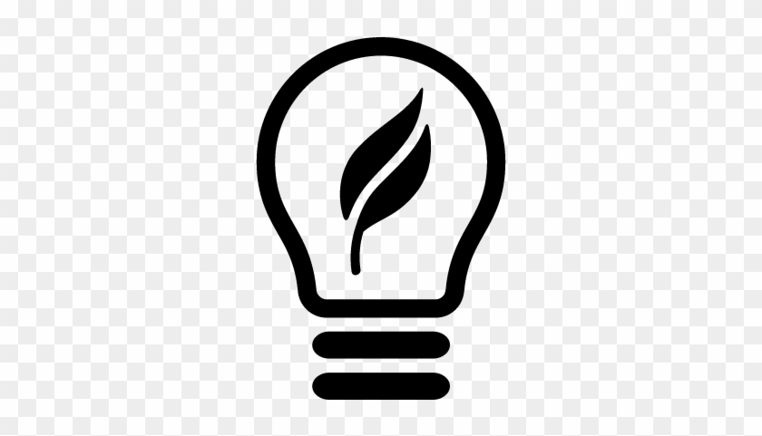 Ecological Lightbulb Symbol Vector - Lampada Folha #1749397