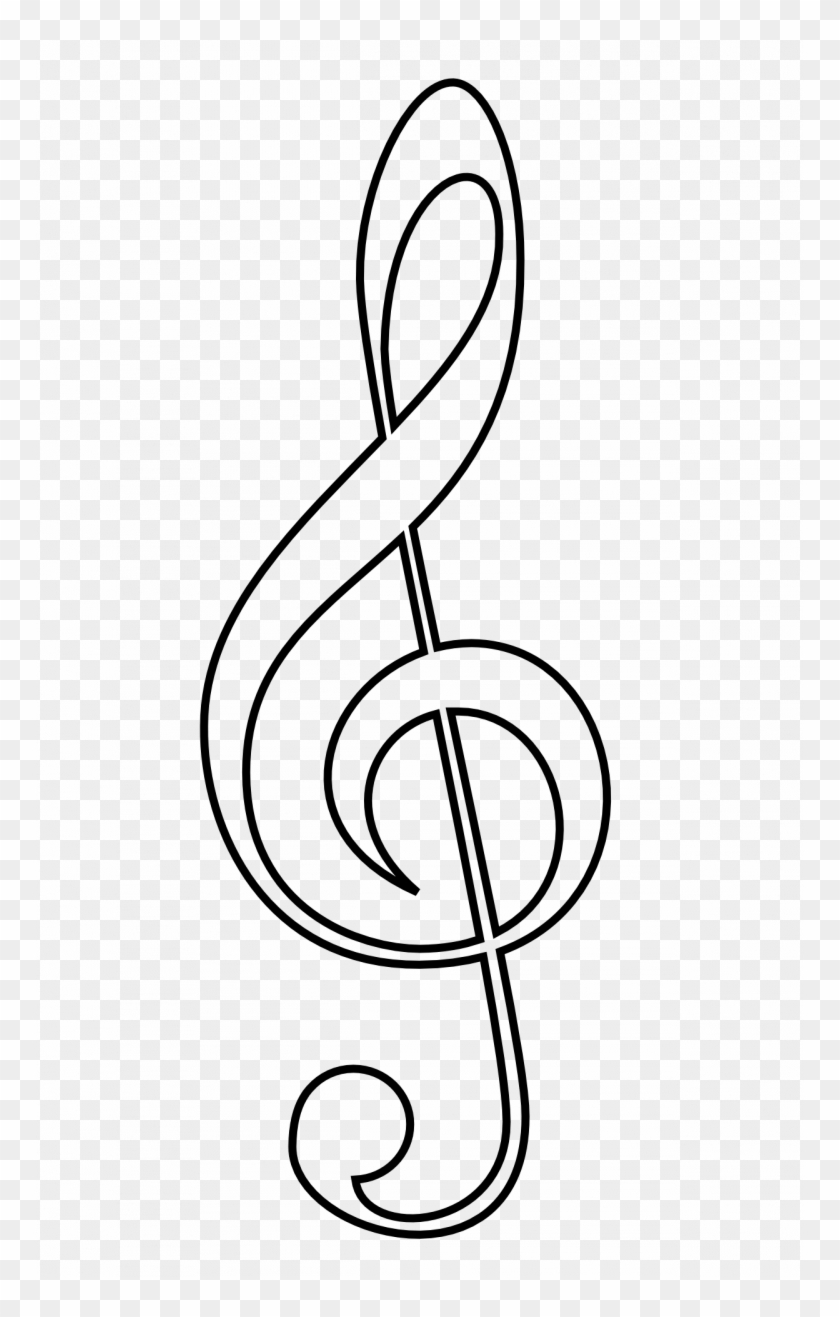 Download Treble Clef Clip Art - Treble Clef Outline #1749429