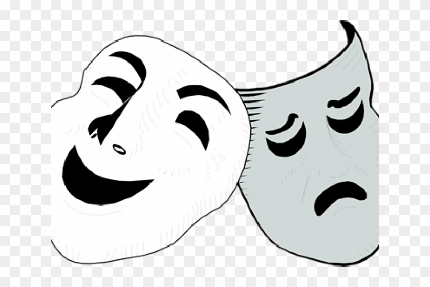 Mask Clipart Drama - Drama Masks Transparent Background #1749479