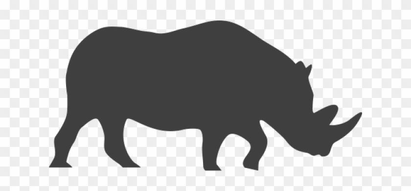 Shadow Clipart Rhino - Endangered Animal Icon #1749507