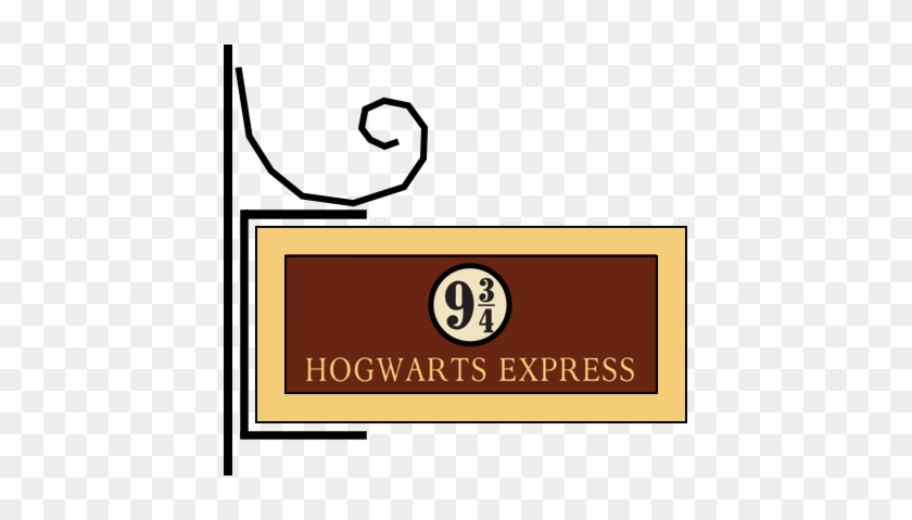 Glue The Uncurled End Of The Long Strip Just Below - Harry Potter Hogwarts Express Sign #1749891