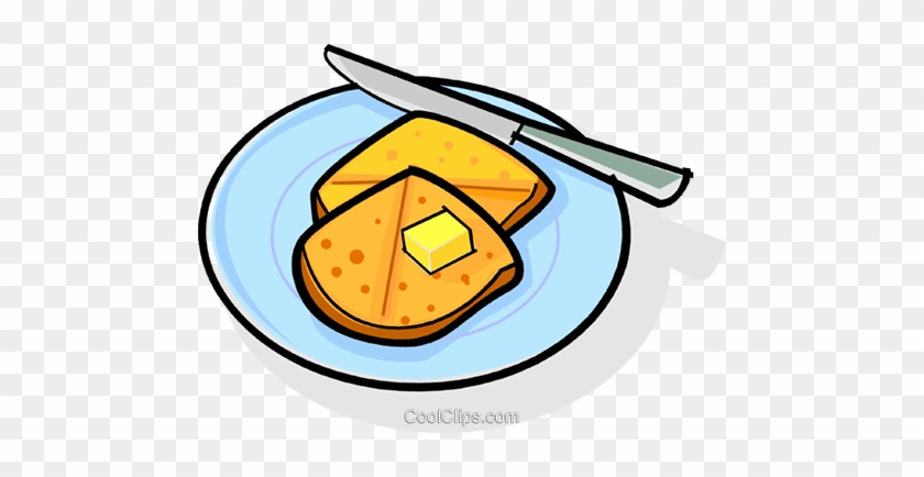 Slices Of Toast Royalty Free Vector Clip Art Illustration - French Toast Clip Art #1750004