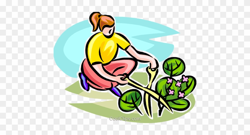 Nature And Garden And More Royalty Free Vector Clip - Working In The Garden #1750007