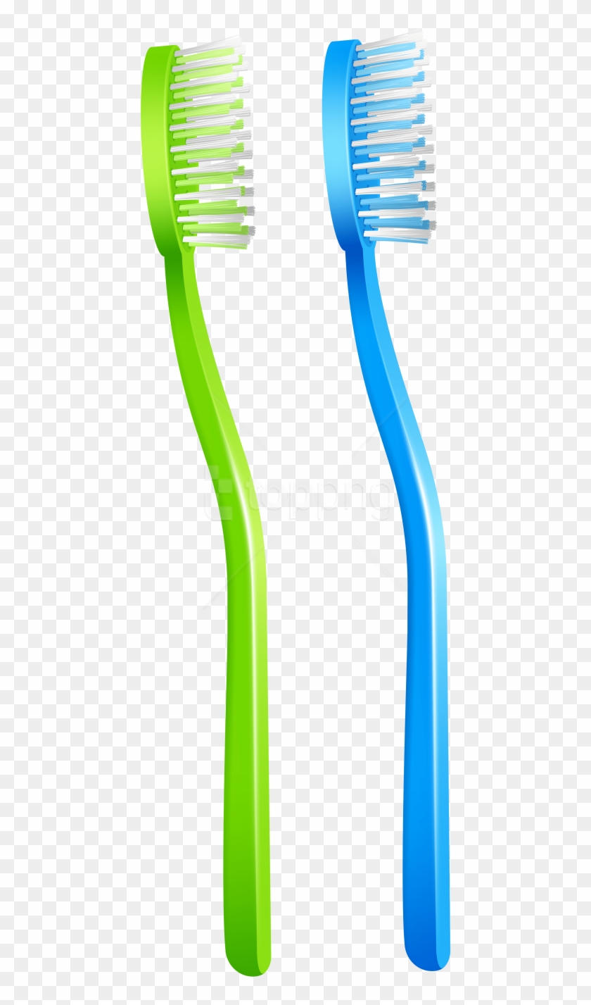 Free Png Download Green Blue Toothbrush Clipart Png - Blue And Green Toothbrush #1750021