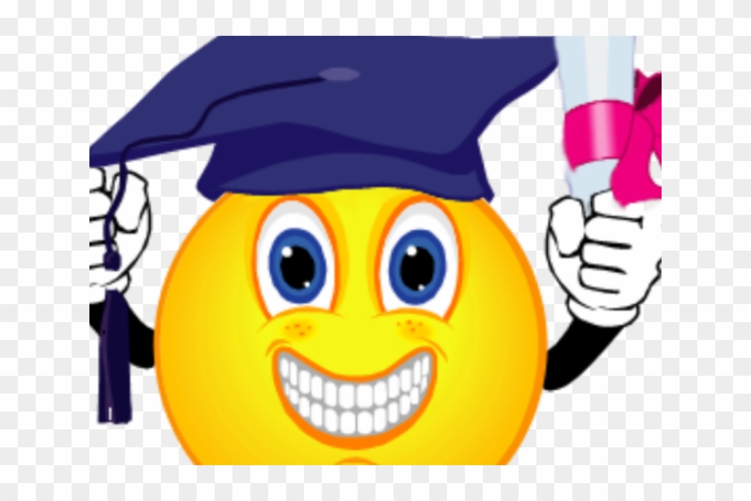 Sunglasses Emoji Clipart Scholar - Graduation Smiley Face Clip Art #1750035