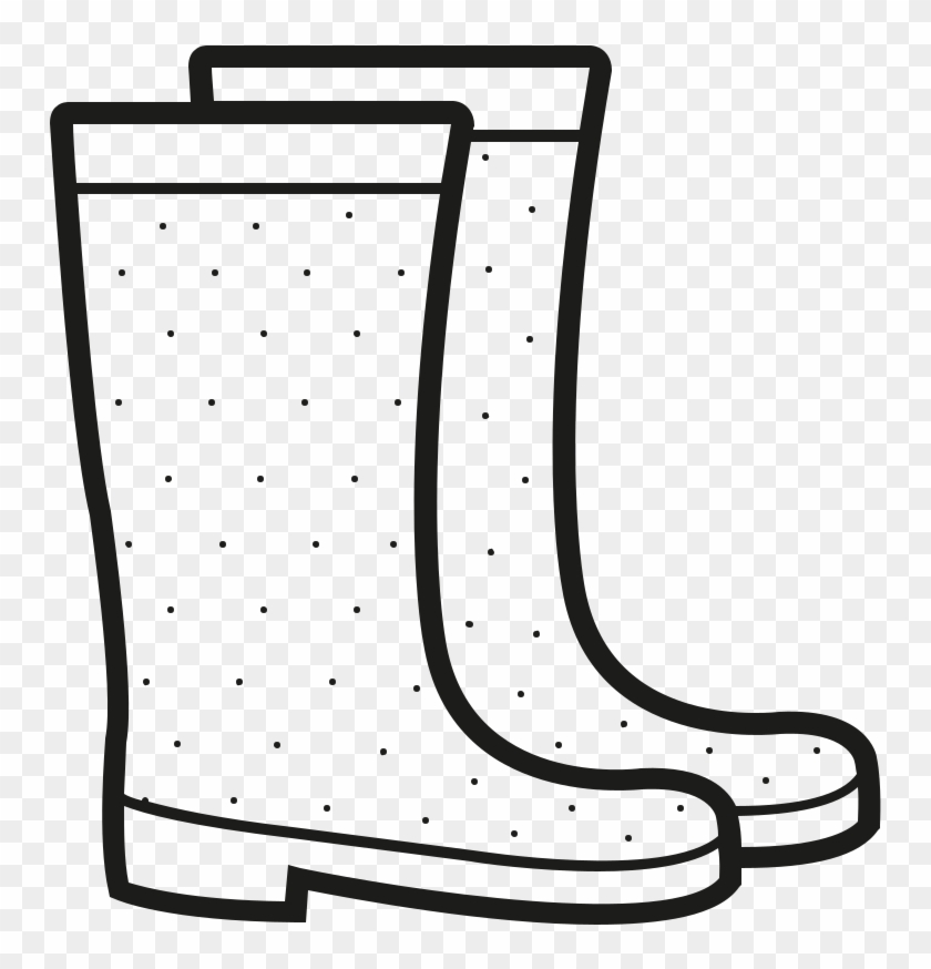 Amazing Rain Boots Coloringage Colouringages Duck In - Rainboots Clipart Black And White #1750066