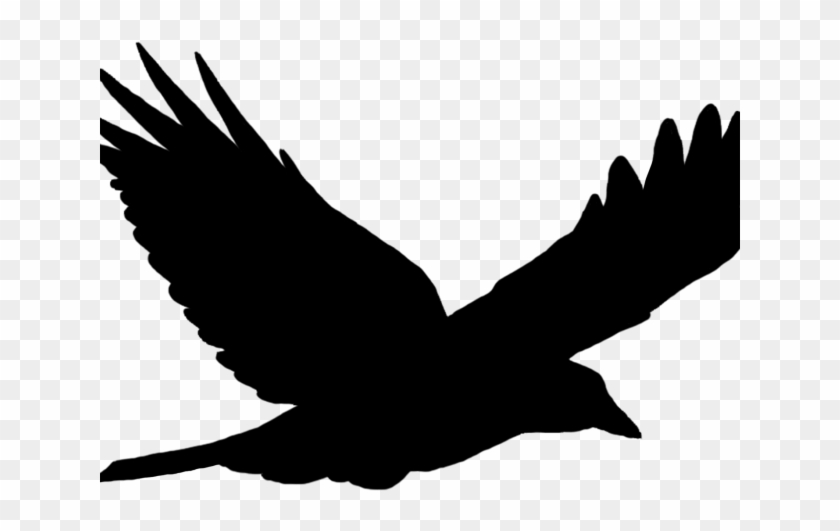 Crow Clipart Crow Bird - Bird Flying Silhouette Png #1750142