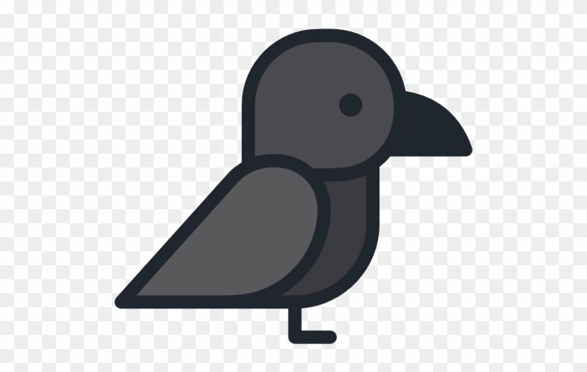 Crow Clipart Editing - Crow Flat Icon #1750144