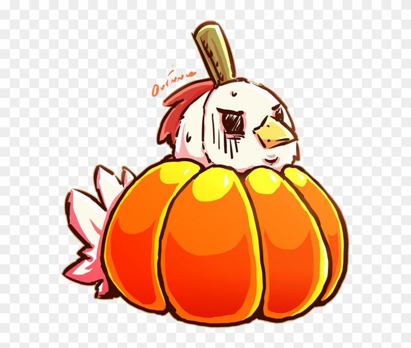 "curse You, Quinnce" -chicken With Pumpkin Costume - Cartoon #1750149
