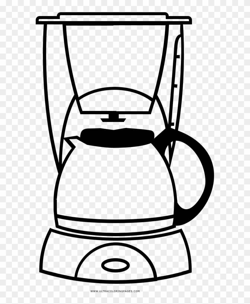 Coffee Machine Coloring Page - Line Art #1750222