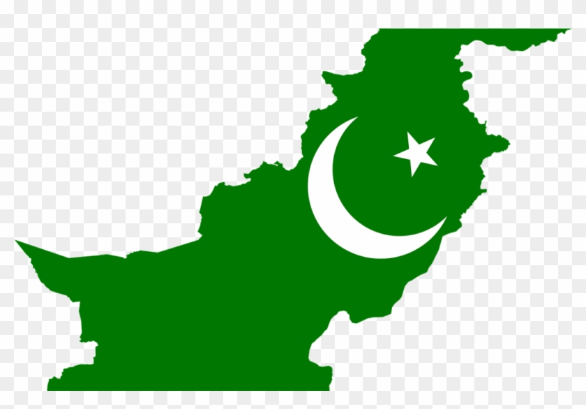 Pray For Recent Tensions Between Pakistan And India - Pakistan Flag Map #1750268