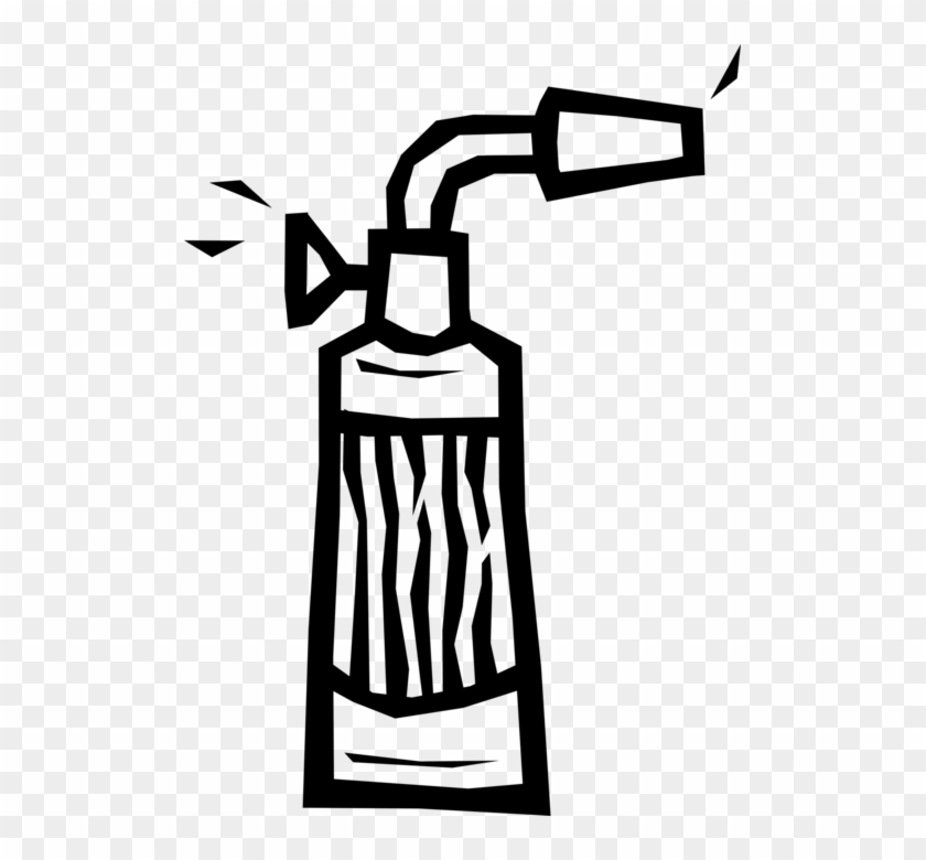 Vector Illustration Of Blow Torch Or Blowtorch Fuel - Vector Illustration Of Blow Torch Or Blowtorch Fuel #1750433