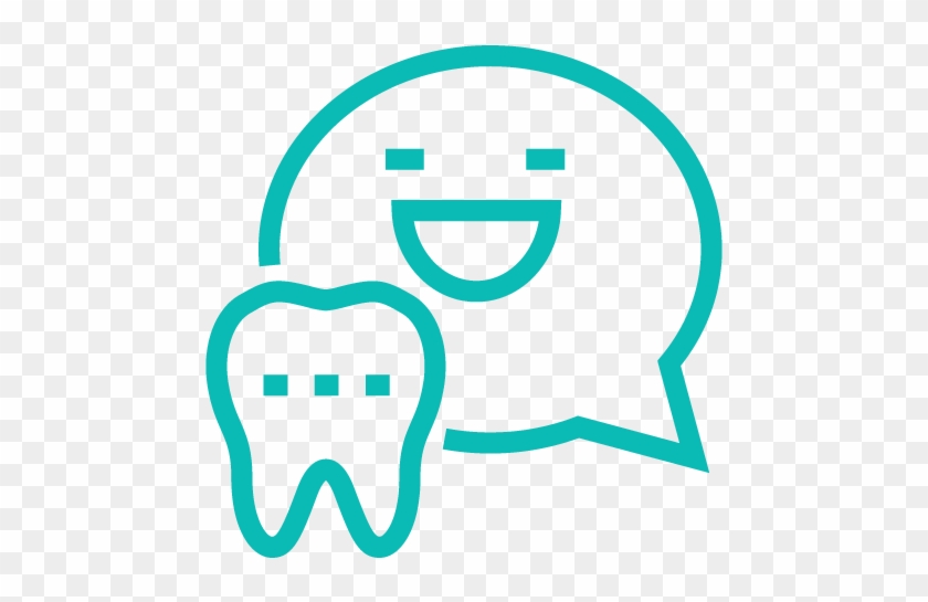 Blue Icon Of A Tooth With A Chatbox On Top - Dentistry #1750522