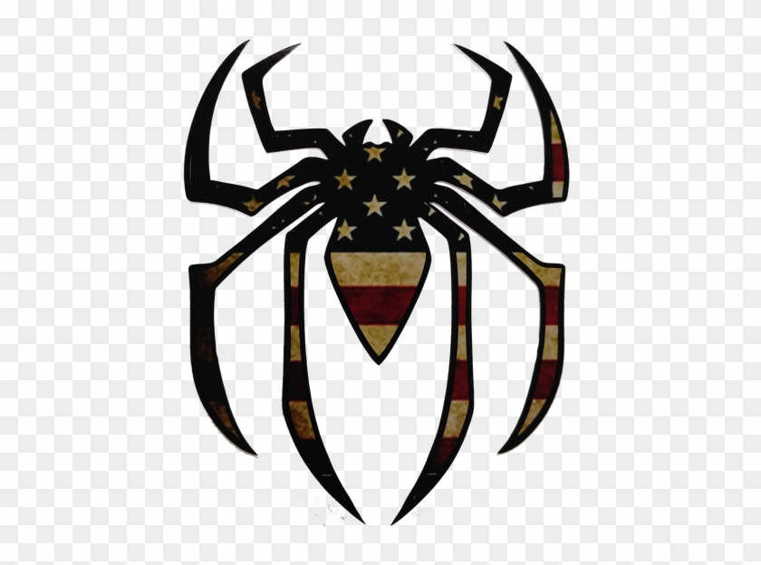 Us Flag Spider - Spiderman Logo Silhouette #1750615