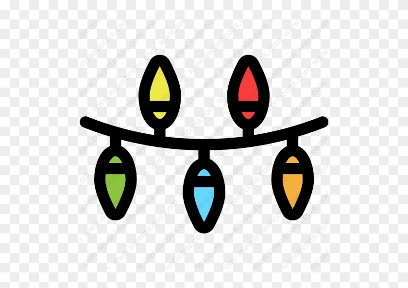 Christmas Decoration Lights - Christmas Decorations Icon Png #1750877