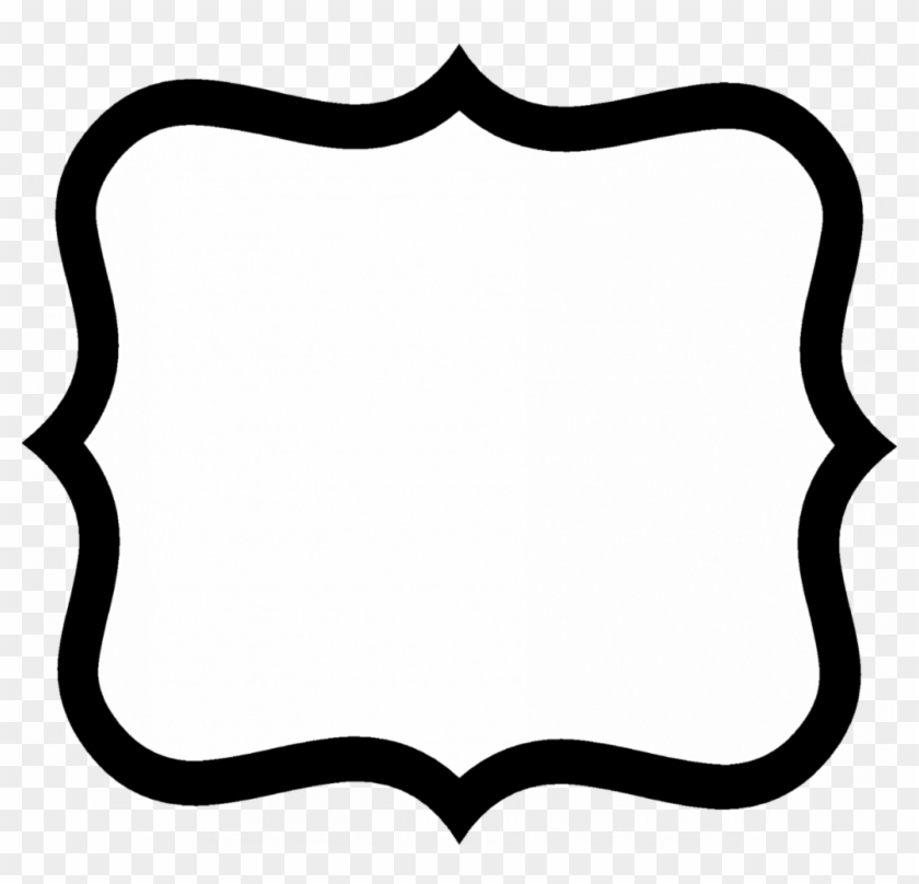 Fancy Sign Cliparts - Black And White Border Shapes #1750971