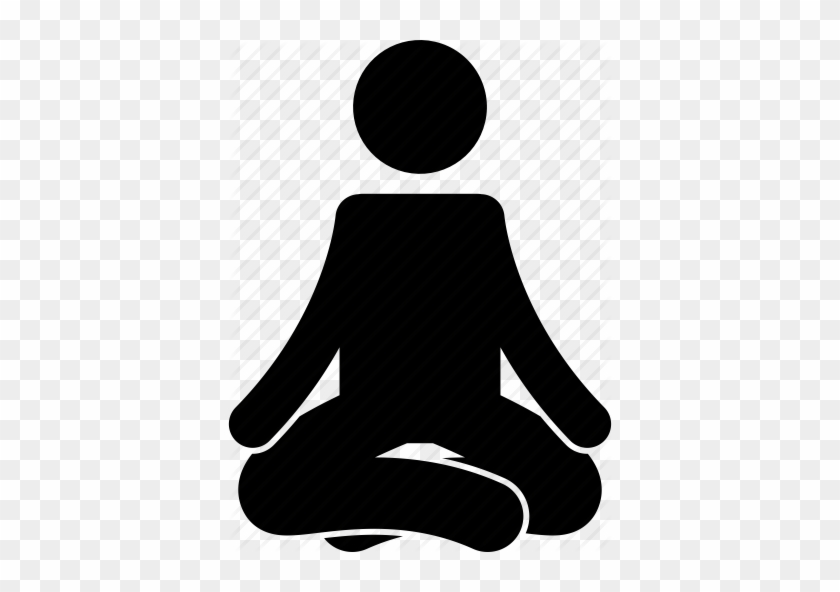 Jpg Black And White Meditation Clipart Lotus Position - Meditate Icon #1751000