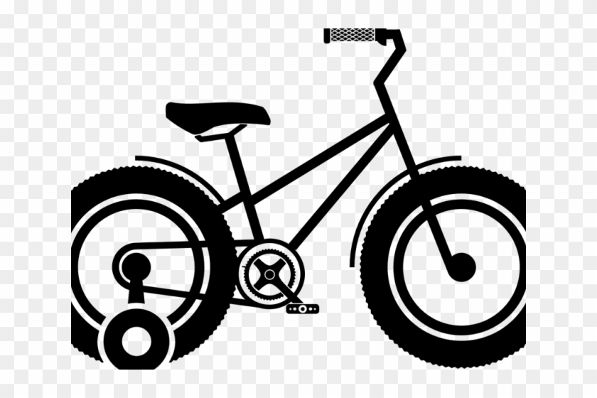 Exercise Bike Clipart - Bike With Training Wheels Clipart #1751337