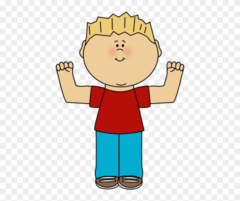 Boy Flexing Clipart #1751372